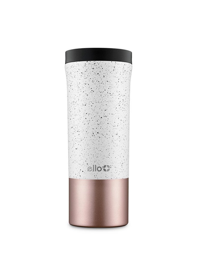 Ello Miri 16oz Vacuum Insulated Stainless Steel Travel Mug, Leak-Proof Slider Lid, Keeps Hot for 5 Hours, Perfect for Coffee or Tea, BPA-Free, Fits Most Cupholders, Holiday Gift, Speckle - Image 1
