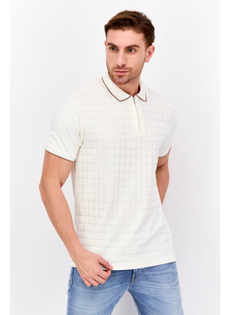 Men Regular Fit Textured Short Sleeve Polo Shirt, Cream - pzsku/ZB50BACE376B5ACD53D51Z/45/_/1737641999/171d6946-6f6d-4d95-8ae6-013a2ae47663