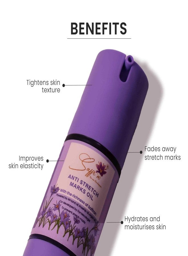 Saffr'n Anti Stretch Marks Oil with Saffron extract to Prevent Stretch Marks | 30 ml - Image 5