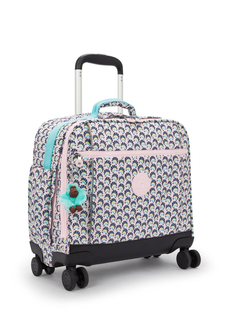 kipling New Storia Kids' 4-Wheeled School Trolley Bag with 13 inch Laptop Compartment, 2.25kg - Geo Shell  - Image 4
