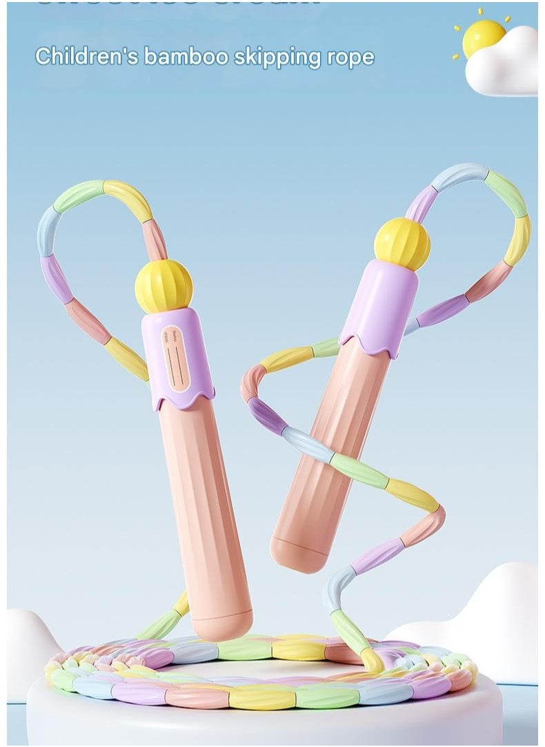 Generic Bamboo Jump Rope for Children in Primary School Special Kindergarten for Beginners Preschoolers Large Class Children Beginner's Sports Rope  - Image 2