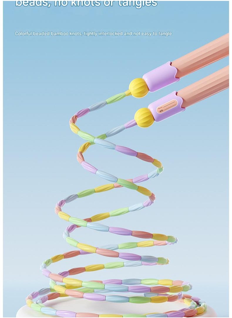 Generic Bamboo Jump Rope for Children in Primary School Special Kindergarten for Beginners Preschoolers Large Class Children Beginner's Sports Rope  - Image 5