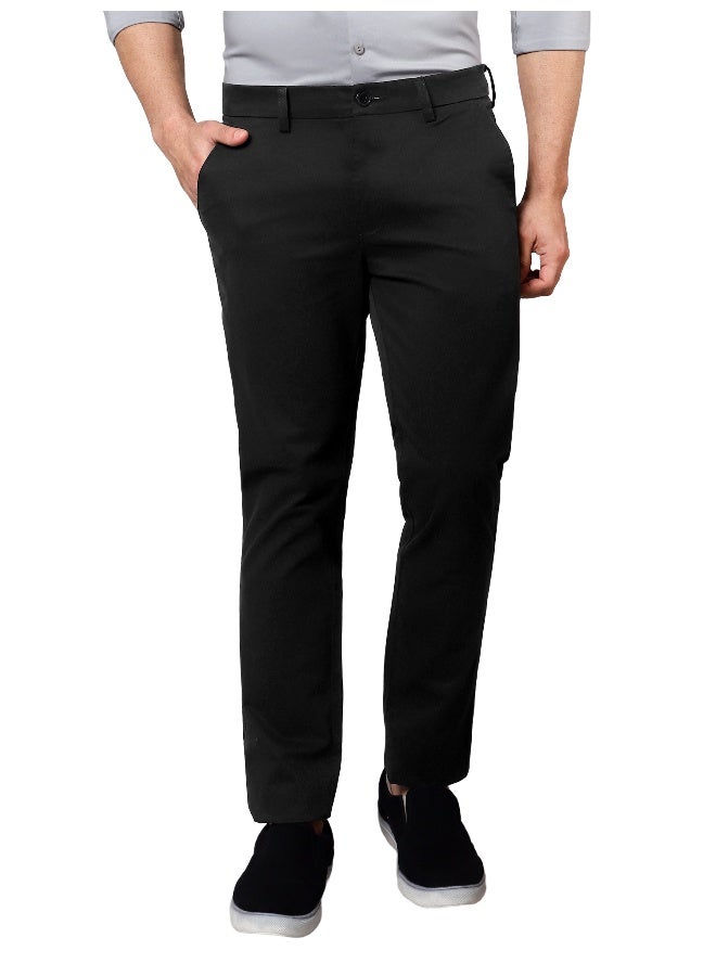 Beyoung BEYOUNG Men's Regular Soild Casual Rich Black Chinos for Men  - Image 4