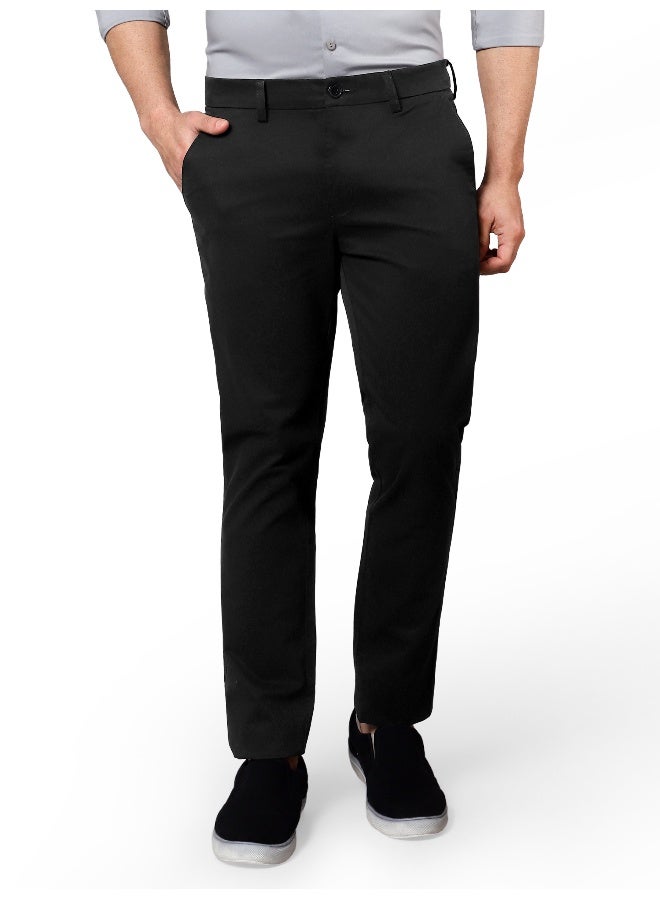 Beyoung BEYOUNG Men's Regular Soild Casual Rich Black Chinos for Men  - Image 3