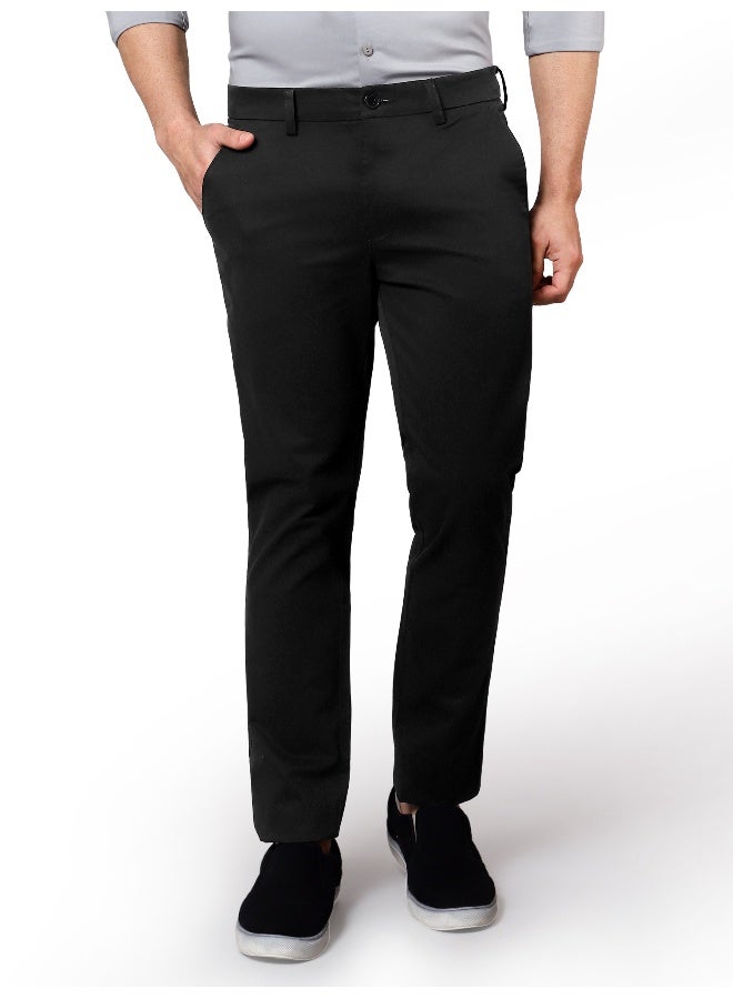 Beyoung BEYOUNG Men's Regular Soild Casual Rich Black Chinos for Men  - Image 1