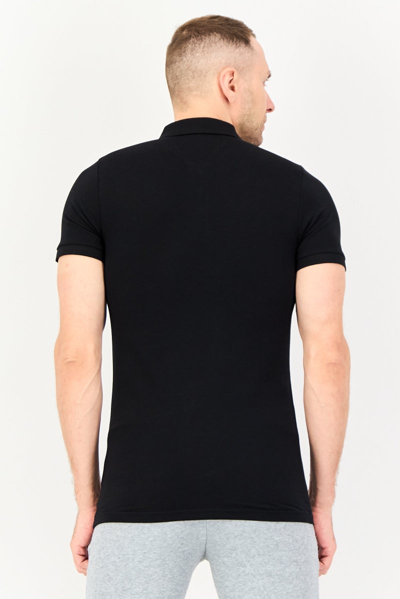 PUMA Men Slim Fit Short Sleeve Active Essential Outdoor Polo Shirt, Black - Image 3