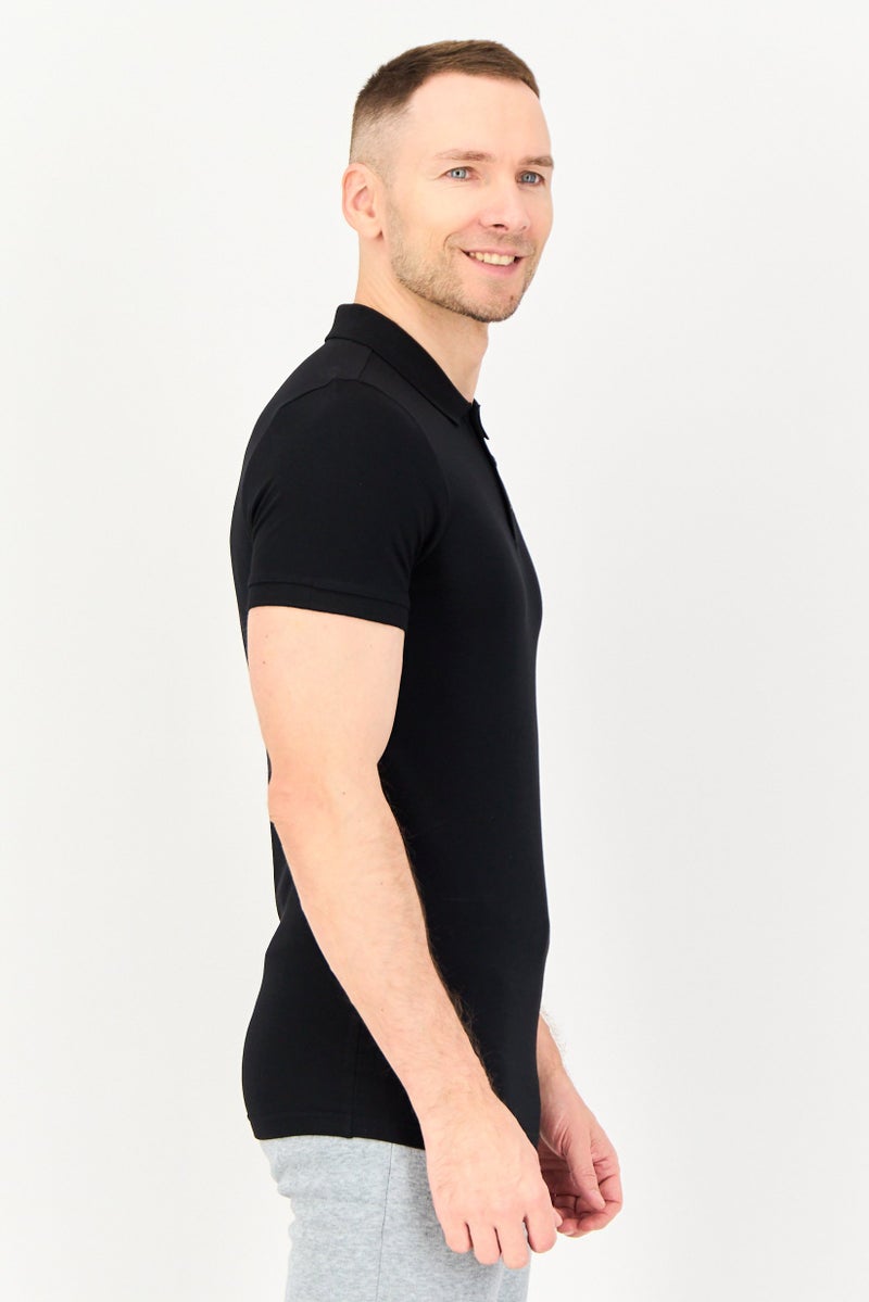 PUMA Men Slim Fit Short Sleeve Active Essential Outdoor Polo Shirt, Black - Image 2