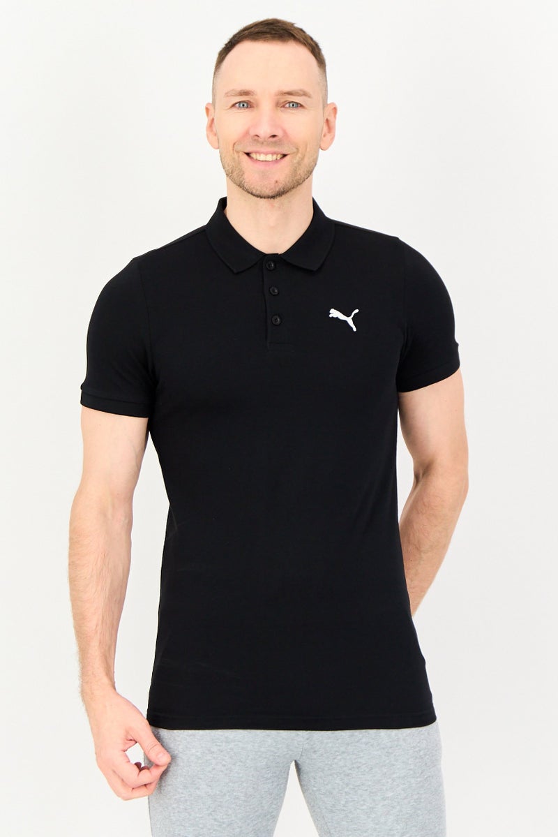 PUMA Men Slim Fit Short Sleeve Active Essential Outdoor Polo Shirt, Black - Image 1