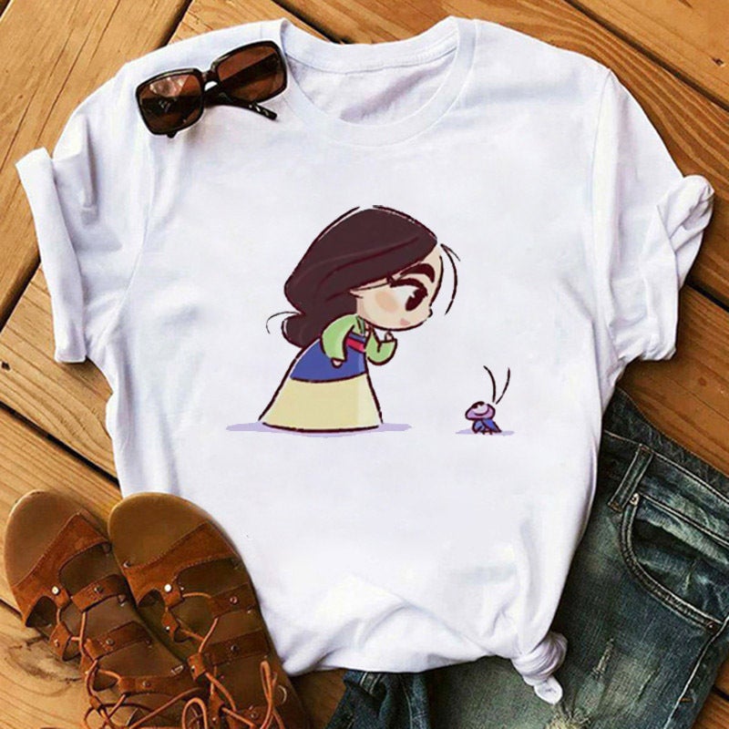 Cross-border supply T-shirt printed T-shirt women's short-sleeved women's clothing - Image 2