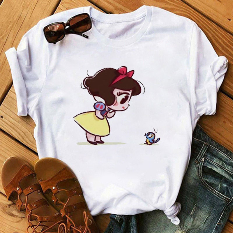 Cross-border supply T-shirt printed T-shirt women's short-sleeved women's clothing - Image 1