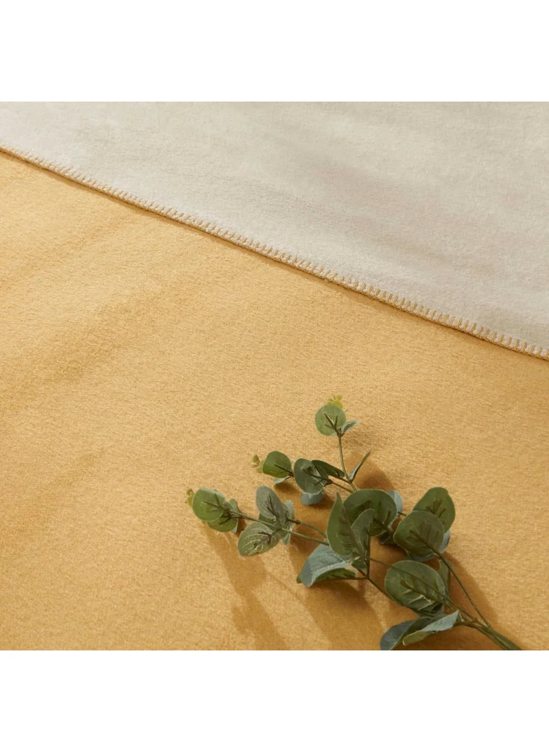 Linens Gloria Blanket Double Mustard