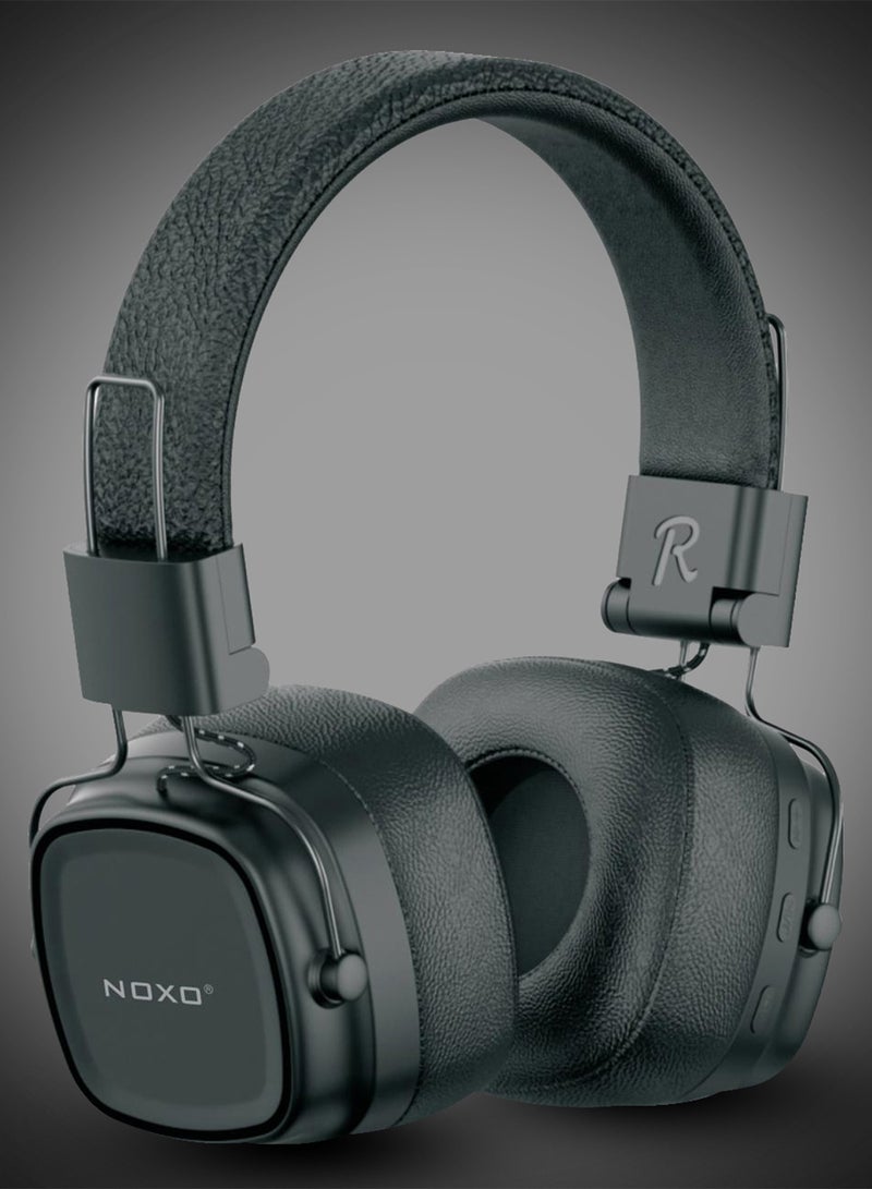 NOXO HN-1 Wireless Hi-Fi Headphones with Wired Option – 24H Playtime & LDAC Support - Black - Image 1