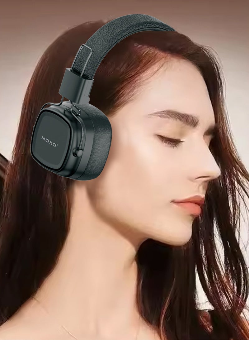 NOXO HN-1 Wireless Hi-Fi Headphones with Wired Option – 24H Playtime & LDAC Support - Black - Image 5