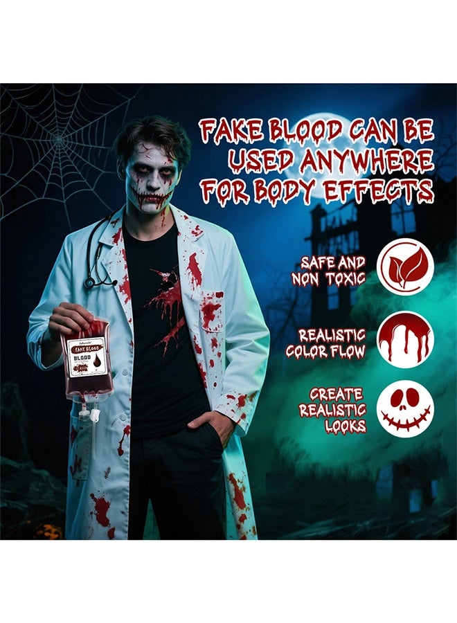 lakerain Fake Blood, Realistic Fake blood- Theatrical Quality, Richly Pigmented Red Fake Blood for Halloween, Vampire, Zombie, Costume, Special Effects Makeup,Red 170ml - Image 4