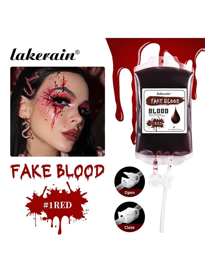 lakerain Fake Blood, Realistic Fake blood- Theatrical Quality, Richly Pigmented Red Fake Blood for Halloween, Vampire, Zombie, Costume, Special Effects Makeup,Red 170ml - Image 2