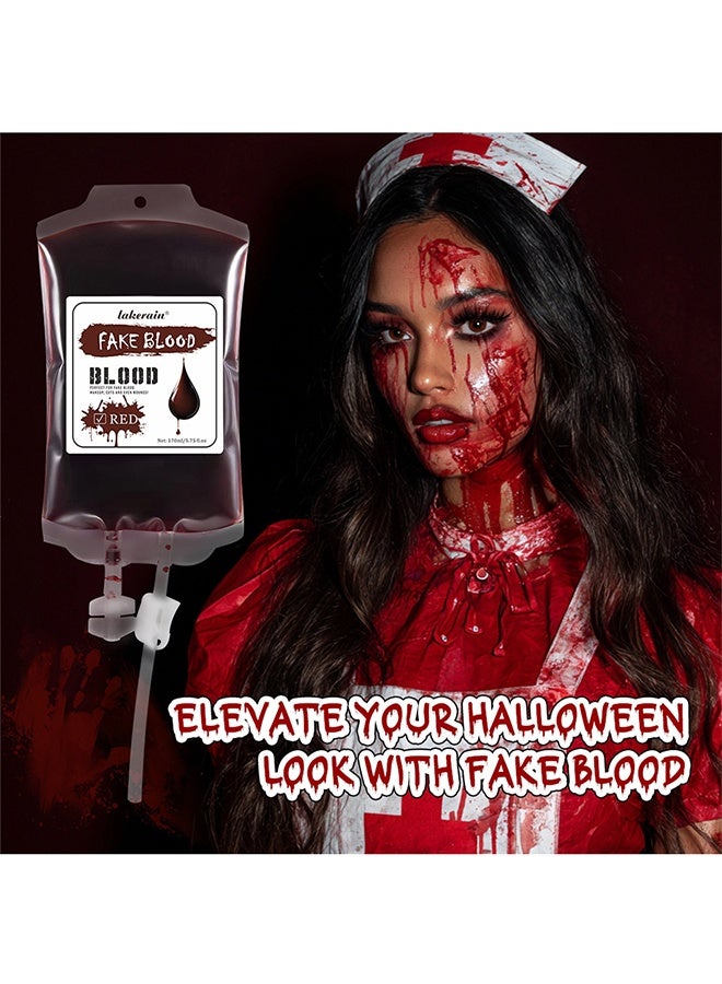lakerain Fake Blood, Realistic Fake blood- Theatrical Quality, Richly Pigmented Red Fake Blood for Halloween, Vampire, Zombie, Costume, Special Effects Makeup,Red 170ml - Image 3