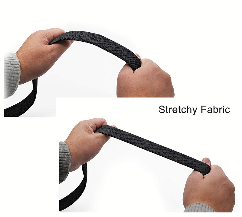 ZORO Woven Fabric Stretchable Belt for Men&Women, Black - Image 5