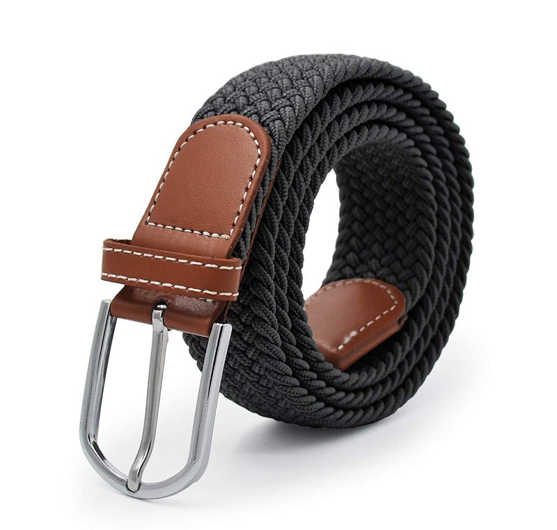 ZORO Woven Fabric Stretchable Belt for Men&Women, Black - Image 1