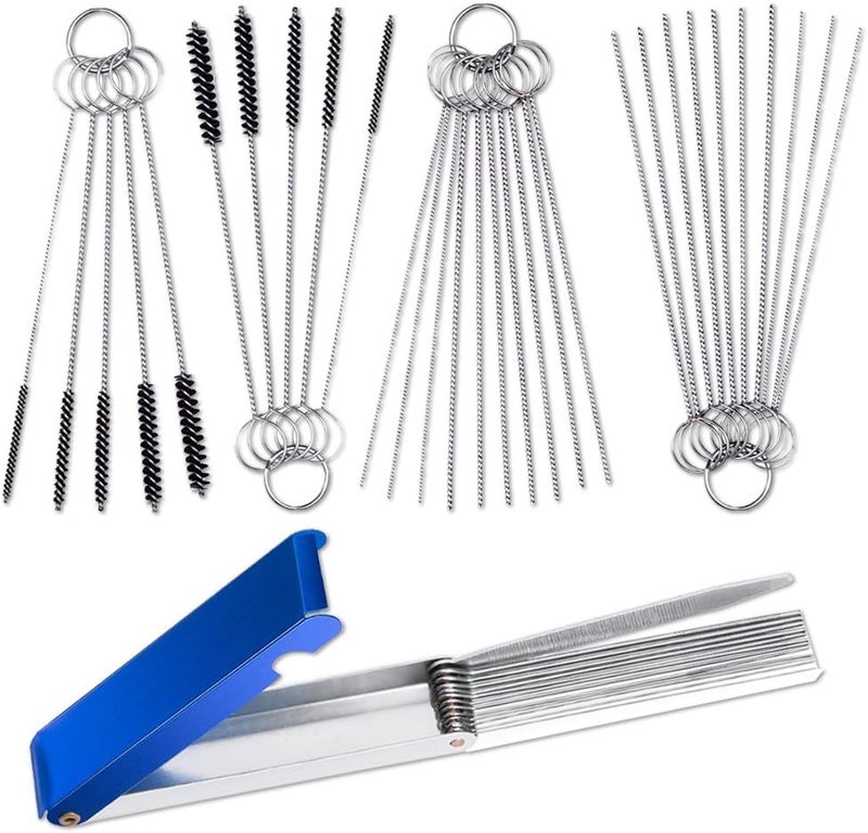 AIFUDA Set of 3 Carburetor Carbon Jet Cleaner, 13 Wire Torch Tip Cleaner Tool and 2 pcs of 10 Needles 5 Brushes Cleaning Tool Kit for ATV Welder Motorcycle - Image 1
