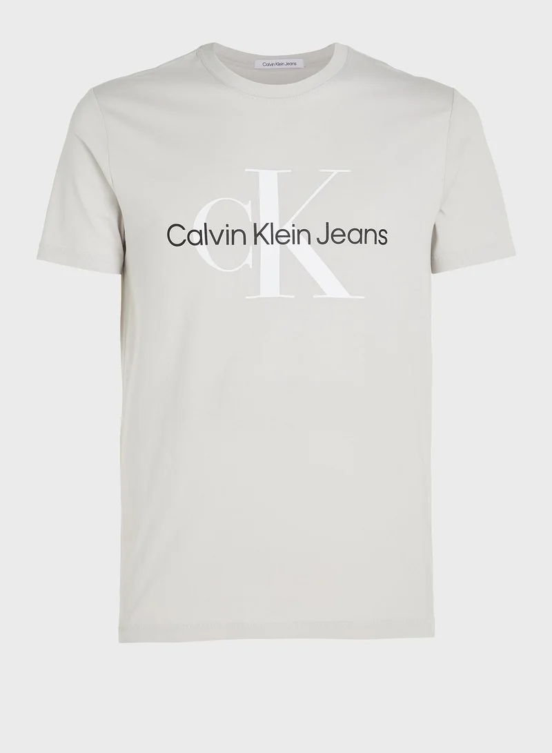 Calvin Klein Jeans  Logo Crew Neck T-Shirt for Men | Best Price UAE