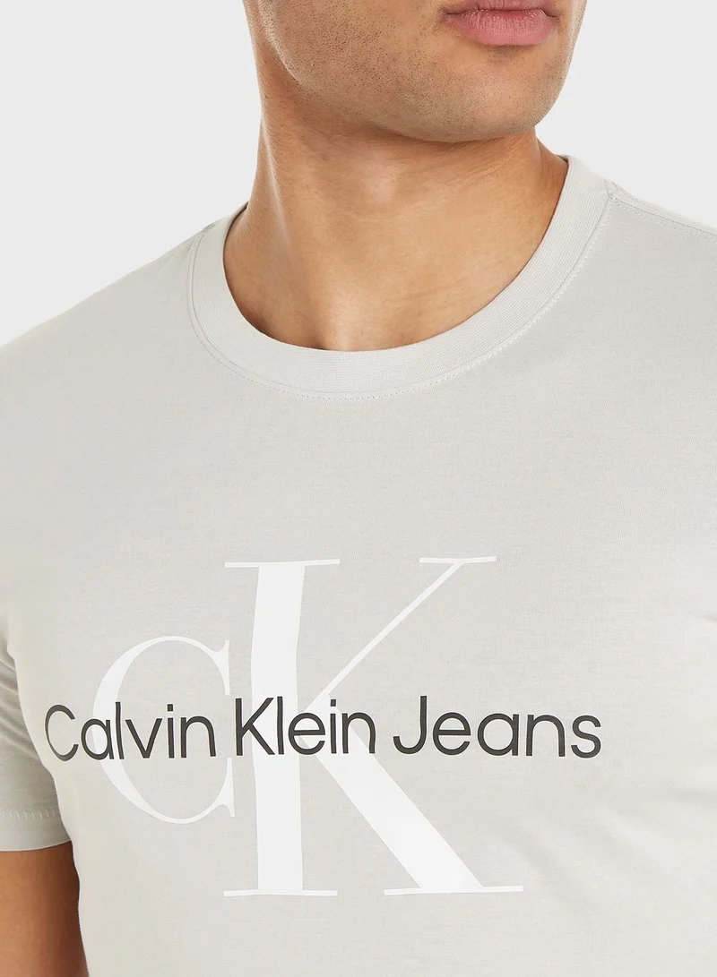 Calvin Klein Jeans  Logo Crew Neck T-Shirt for Men | Best Price UAE