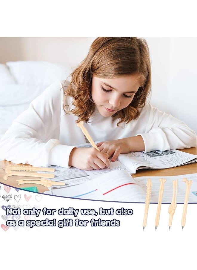 X spring - Ballpoint Pens 5 Pcs Creative Novelty Bone Shape Ballpoint Pens Black Ink Gift Pen For Kids Pack Model Pens Nurse Doctor Pen For Halloween New Year'S Day Thanksgiving - Image 1