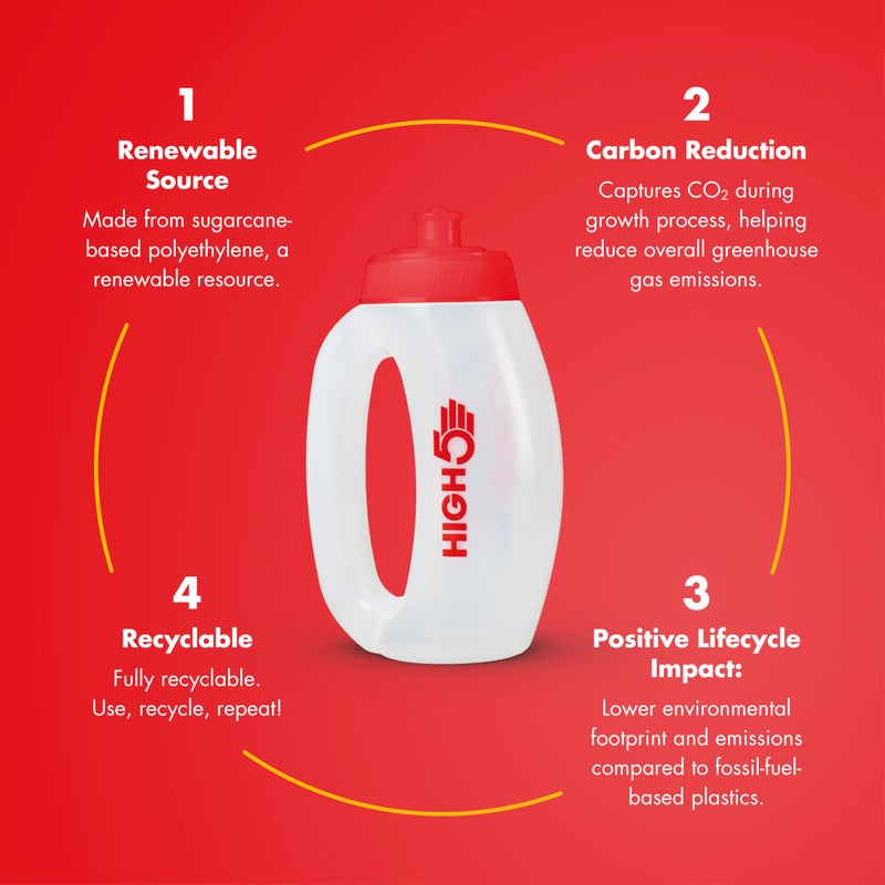 High5 Drinks Professional Sports Run Water Bottle BPA Leak Proof Dishwasher Safe 350ml - Image 5