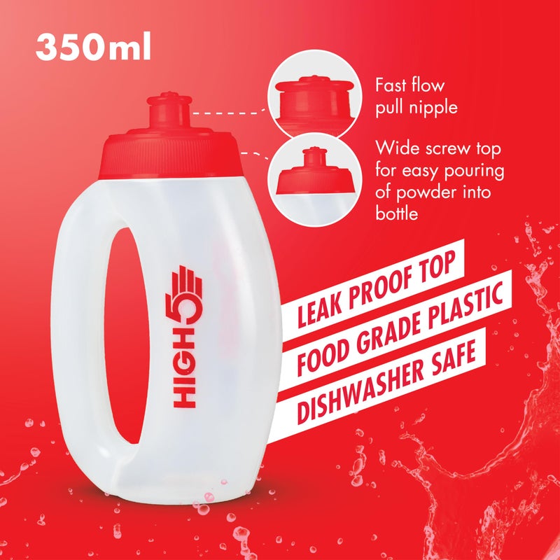 High5 Drinks Professional Sports Run Water Bottle BPA Leak Proof Dishwasher Safe 350ml - Image 2