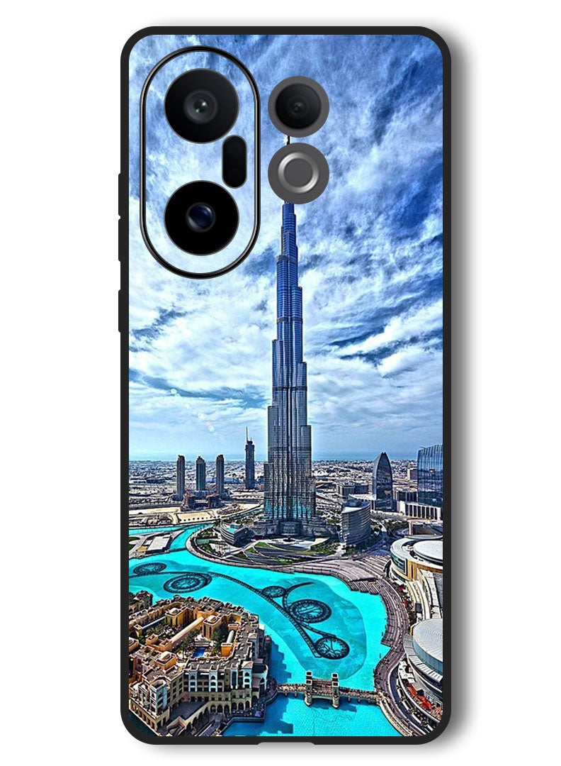 Theodor Case Compatible with Vivo X200 FE 6.31 Inch Protection Shockproof Bumper Cover Burj Khalifa in Day - Image 1