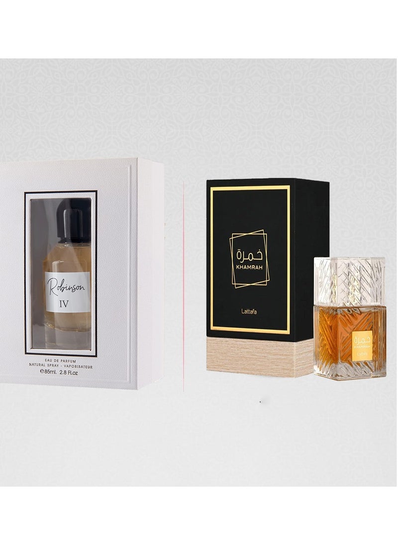 Lattafa - Gift Set - Khamrah 100ml - Robinson 85ml - Image 1