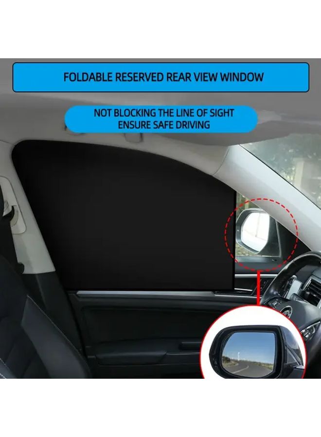 4pcs Magnetic Car Sunshade Window Curtains Foldable Heat Resistant Insulation Shades for Front Rear Windows - Image 3