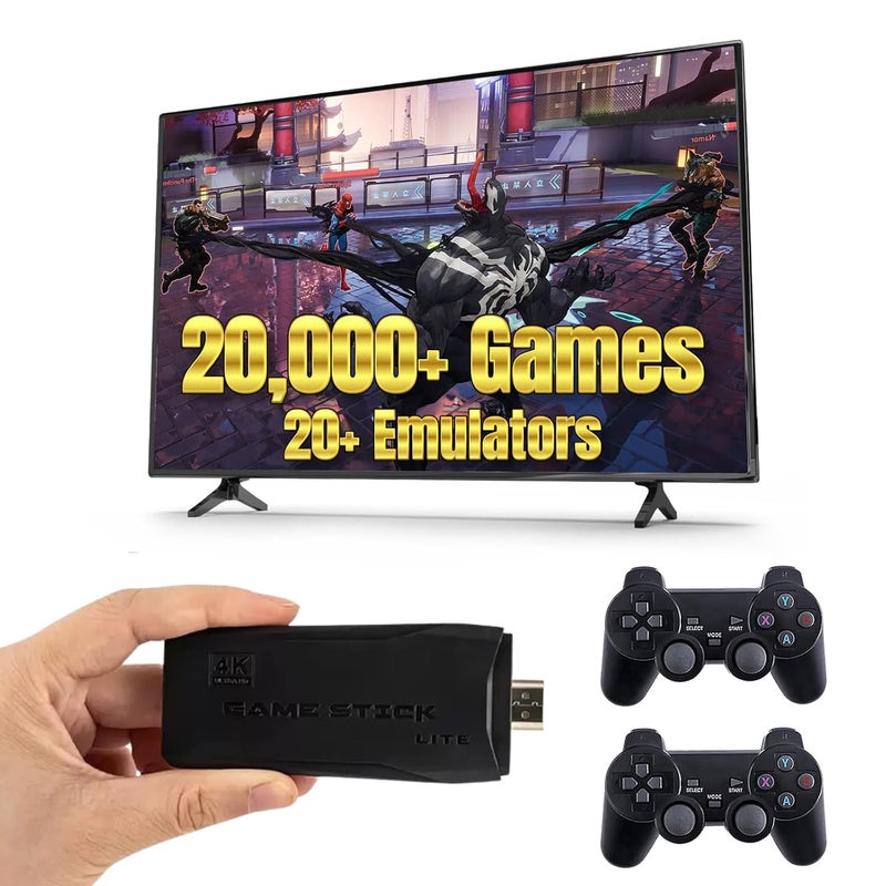 Sakuya Classic Retro Game Console with 20000+ Games & 9 Emulators, 4K Ultra HD Output, Wireless Controllers, Multiplayer Support, HDMI-Compatible, Plug & Play for TV & Monitor - Image 1