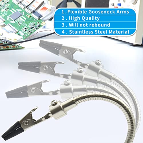 Kaisiking 2-Pack Helping Hands Soldering Clamp,Adjustable Soldering Clip,Flexible Gooseneck Metal Arms Alligator Clips,Soldering Third Hand Tools for Electronics Repair Painting Jewelry - Image 4