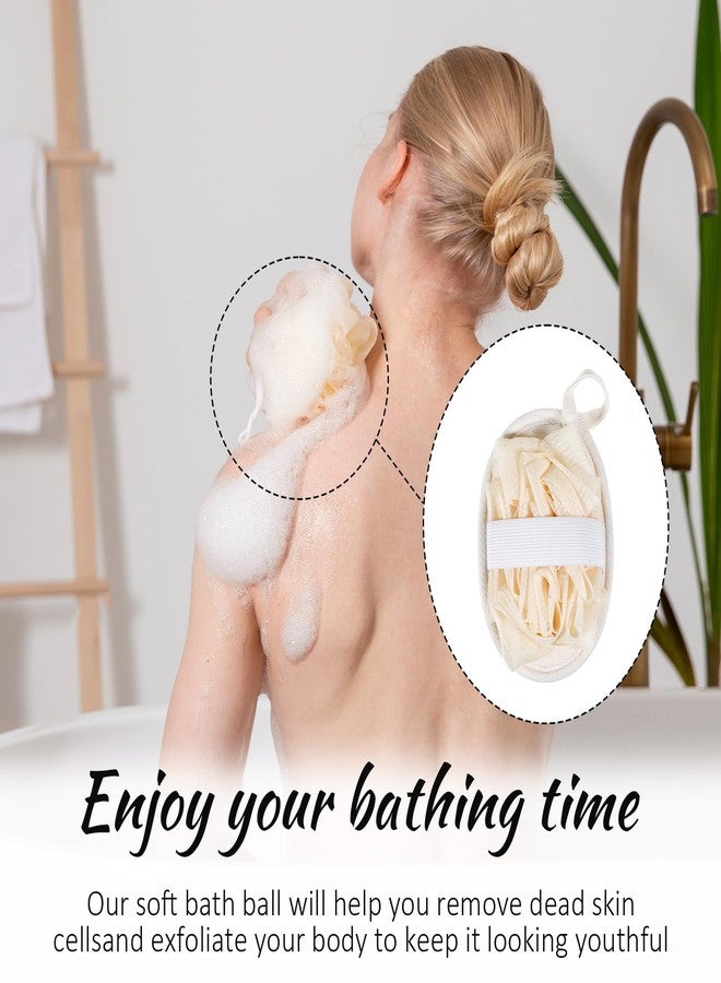 Jeffdad جيفداد 2 قطع إسفنجة لوفا طبيعية، مقشر جسم ممتاز للنساء والرجال، مثالي للاستحمام، مثالي للتقشير والتنظيف والعناية اللطيفة بالبشرة (بيج) - Image 4