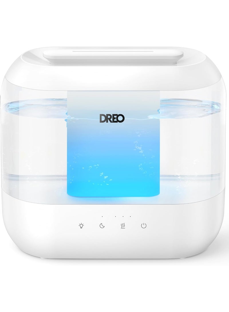 Dreo Humidifiers for Bedroom, Top Fill 4L Supersized Cool Mist Humidifier with Oil Diffuser and Nightlight, 32H Runtime, Quiet Ultrasonic Humidifiers for Home, Large Room, Baby Nursery and Plants - Image 1