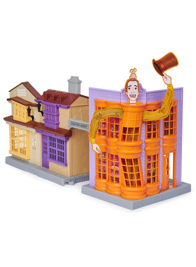 Wizarding World Harry Potter, Magical Minis Diagon Alley 3-in-1 Playset with Lights & Sounds, 2 Figures, 21 Accessories, Kids Toys for Ages 6 and up - Image 2