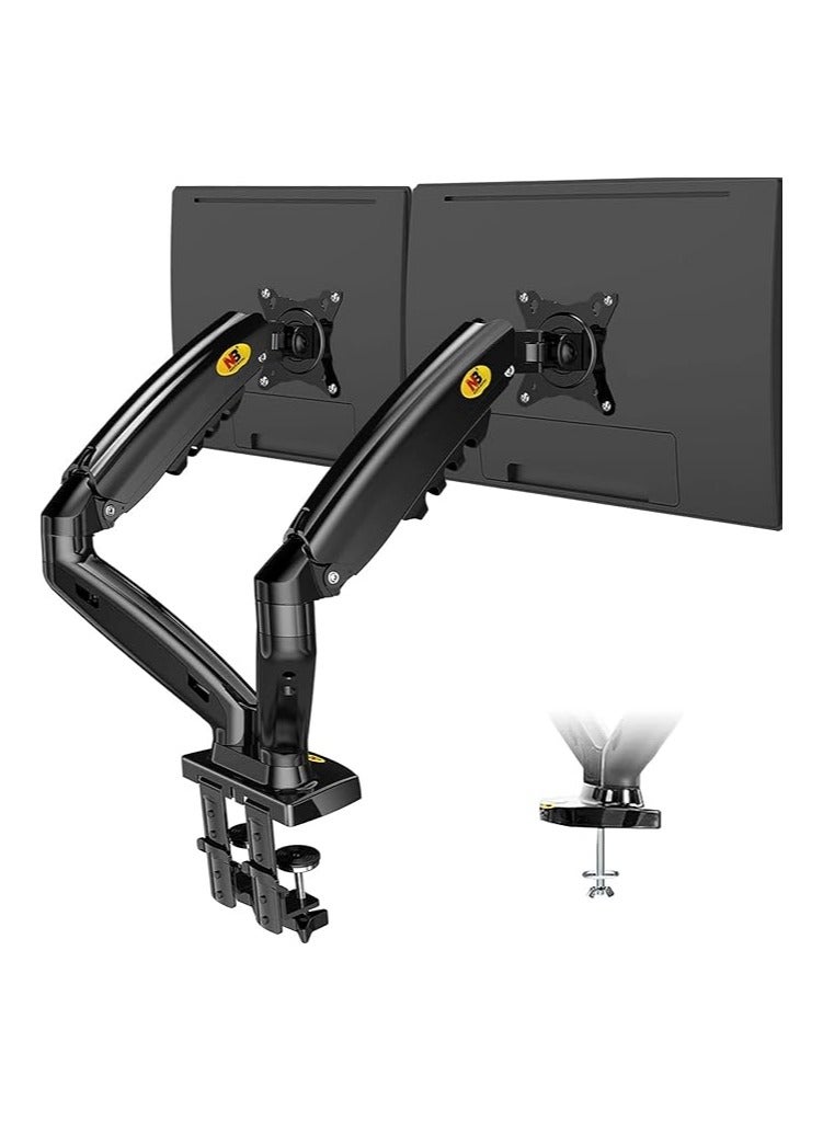 NB NORTH BAYOU Dual Monitor Desk Mount Stand Full Motion Swivel Computer Monitor Arm for Two Screens - Image 2