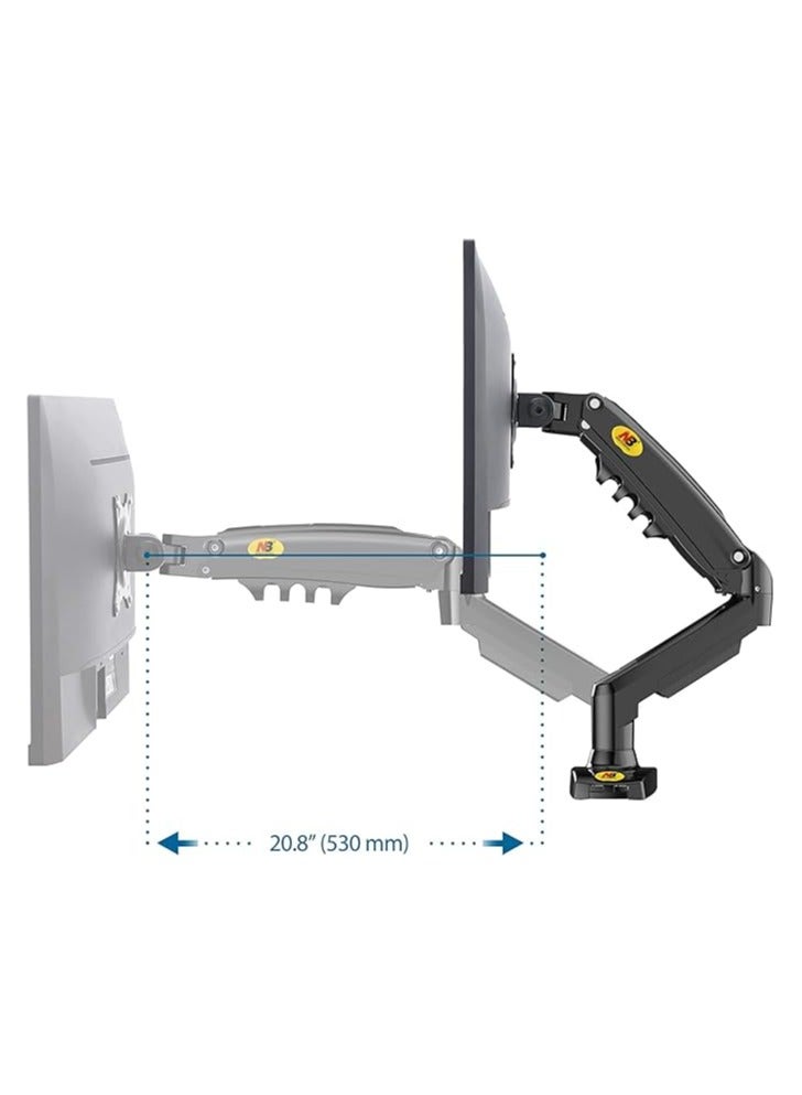 NB NORTH BAYOU Dual Monitor Desk Mount Stand Full Motion Swivel Computer Monitor Arm for Two Screens - Image 4
