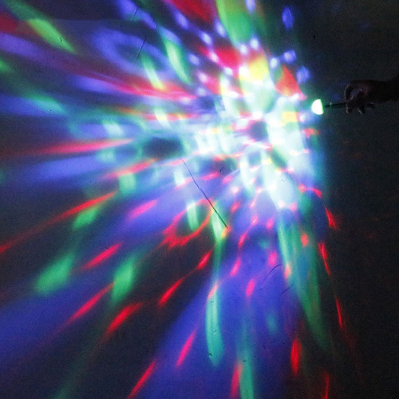 Mini Disco Light Rotating USB  Micro-USB Port RBG LED Lamp multicolour 4.00*4.00*4.00cm - Image 2