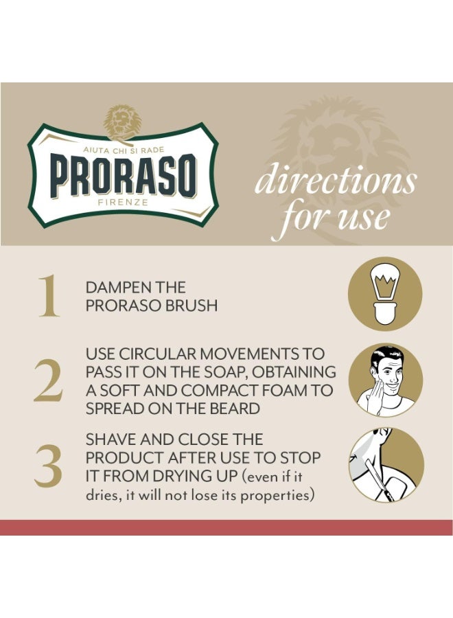 Proraso Shaving Soap for Coarse Beards in a Bowl, 150ml - Image 4