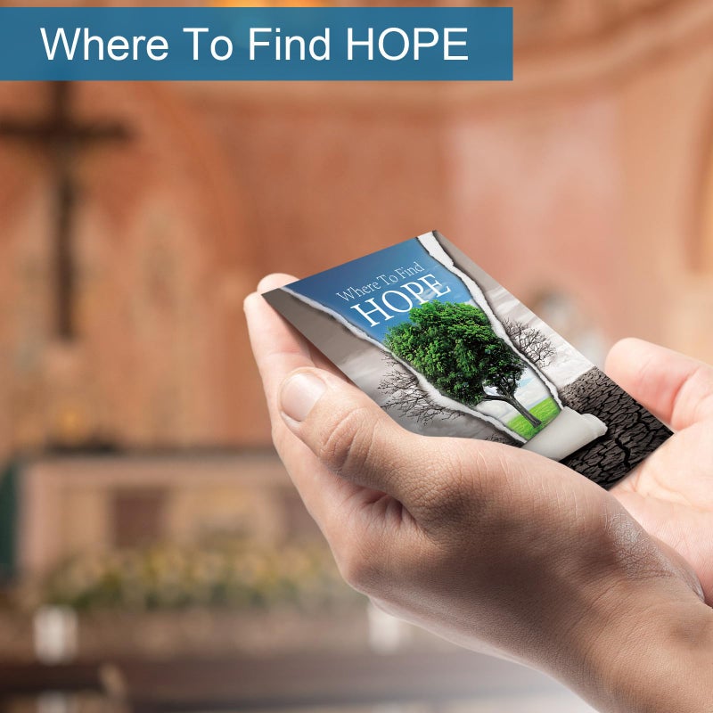 Noveread 200 Pcs Gospel Tract Card Salvation Cards Pocket Holy Postcard Prayer Postcards Christian Inspirational Bible Verses Bookmark for Christian Gift(Where to Find Hope) - Image 4