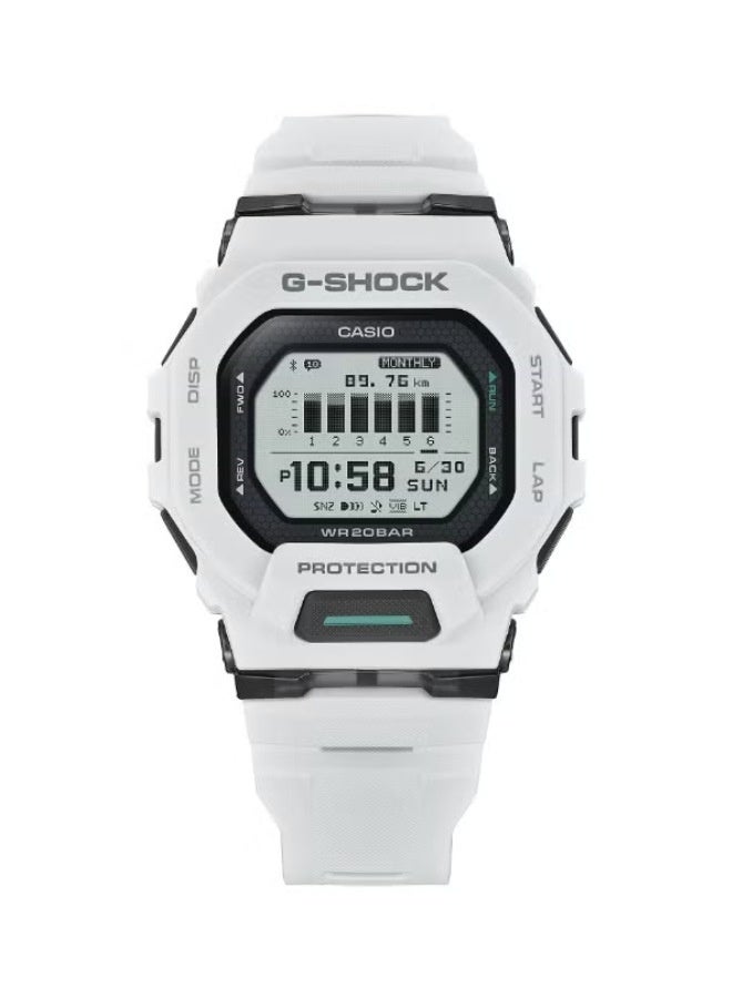 G-SHOCK Casio G-Shock GBD-200-7DR Digital White Resin Band Men's Watch - Image 3