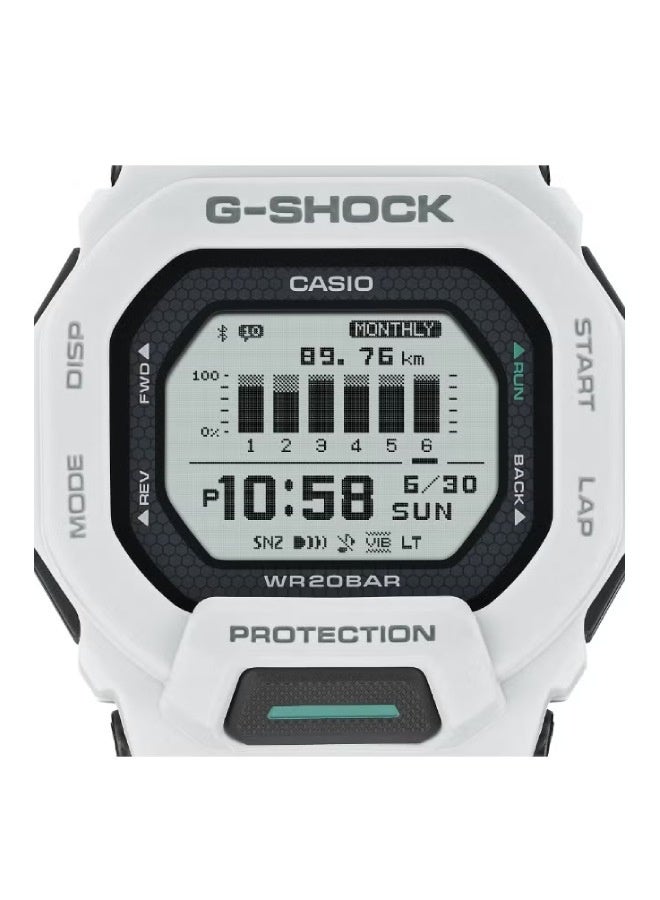 G-SHOCK Casio G-Shock GBD-200-7DR Digital White Resin Band Men's Watch - Image 2