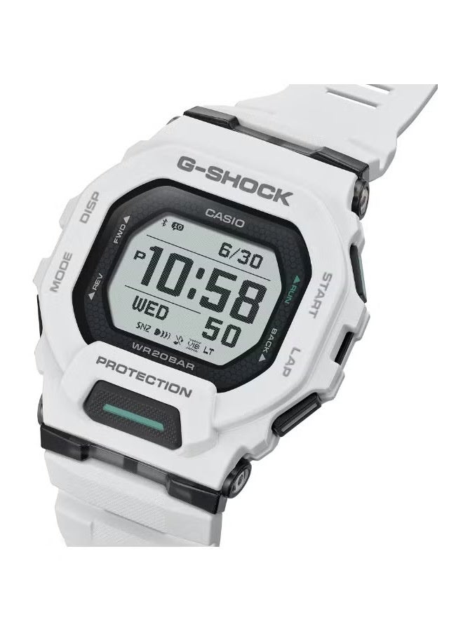 G-SHOCK Casio G-Shock GBD-200-7DR Digital White Resin Band Men's Watch - Image 1