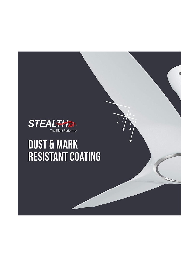 Havells هافيلز 1250 مم مروحة سقف مزخرفة Stealth Air أبيض لؤلؤي (مقاومة للغبار) 1250 مم أبيض لؤلؤي - Image 4