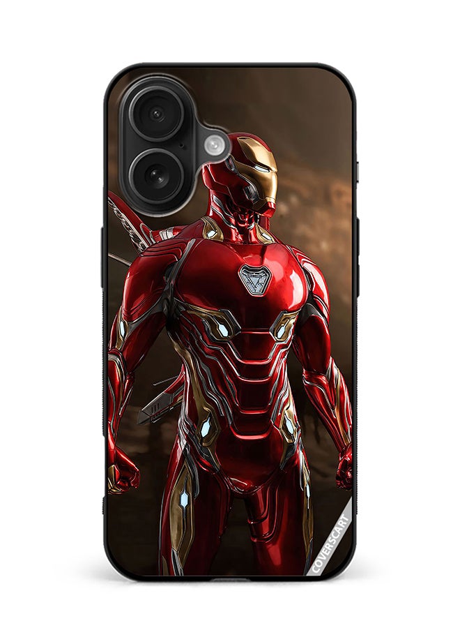 COVERSCART Protective Case Cover For Apple iPhone 16 Iron Man Design Multicolour