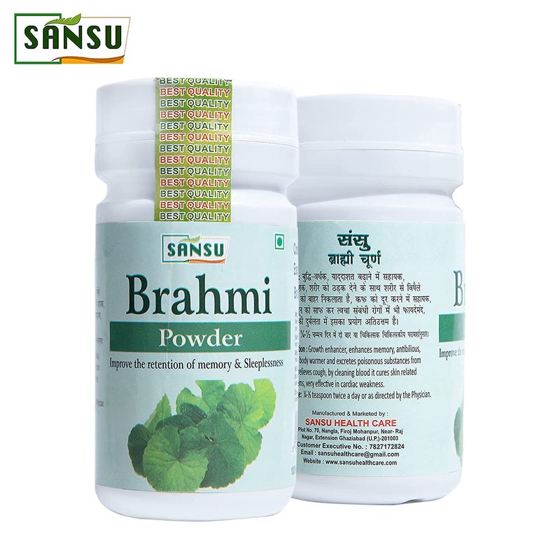 Sansu Brahmi Powder Ayurvedic Natural 100g Pack of 4 - Image 4