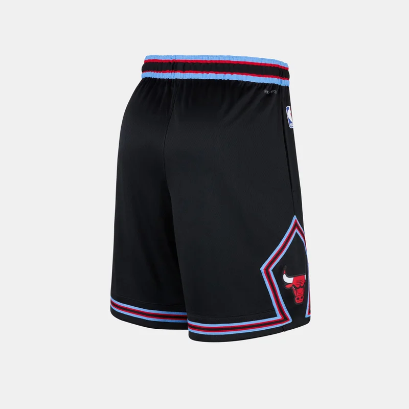 Nike Black Men's NBA Chicago Bulls City Edition Swingman Basketball Shorts for Men | Best Price UAE