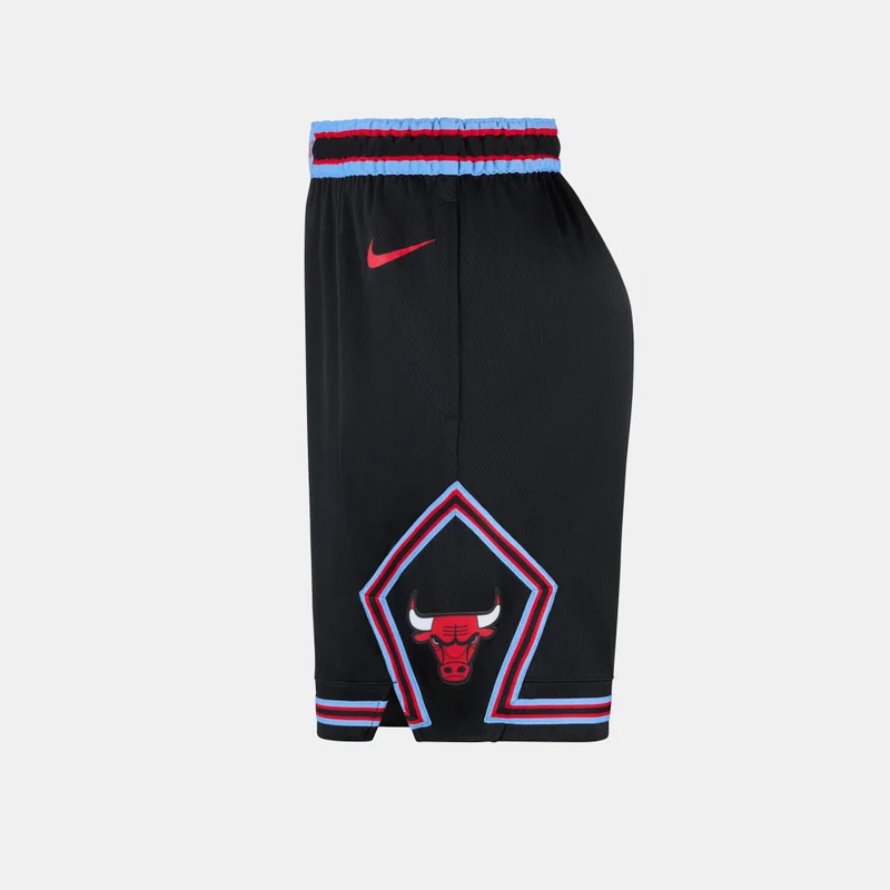 Nike Black Men's NBA Chicago Bulls City Edition Swingman Basketball Shorts for Men | Best Price UAE