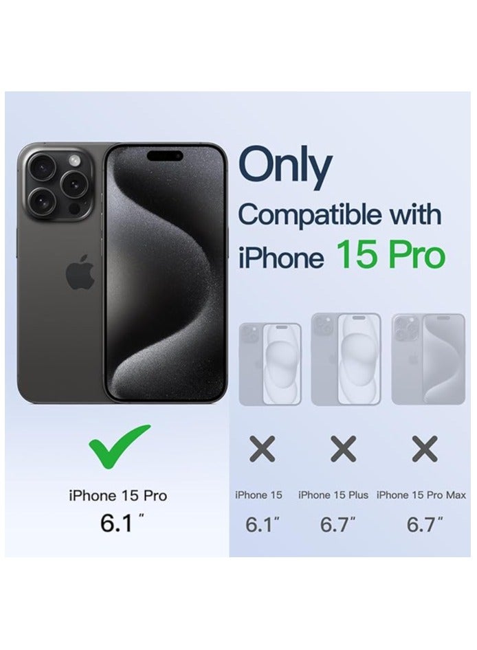 Magsafe Case For Iphone 15 Pro 6.1 Wireless Charging Silicone Clear Case Cover Black - Image 4